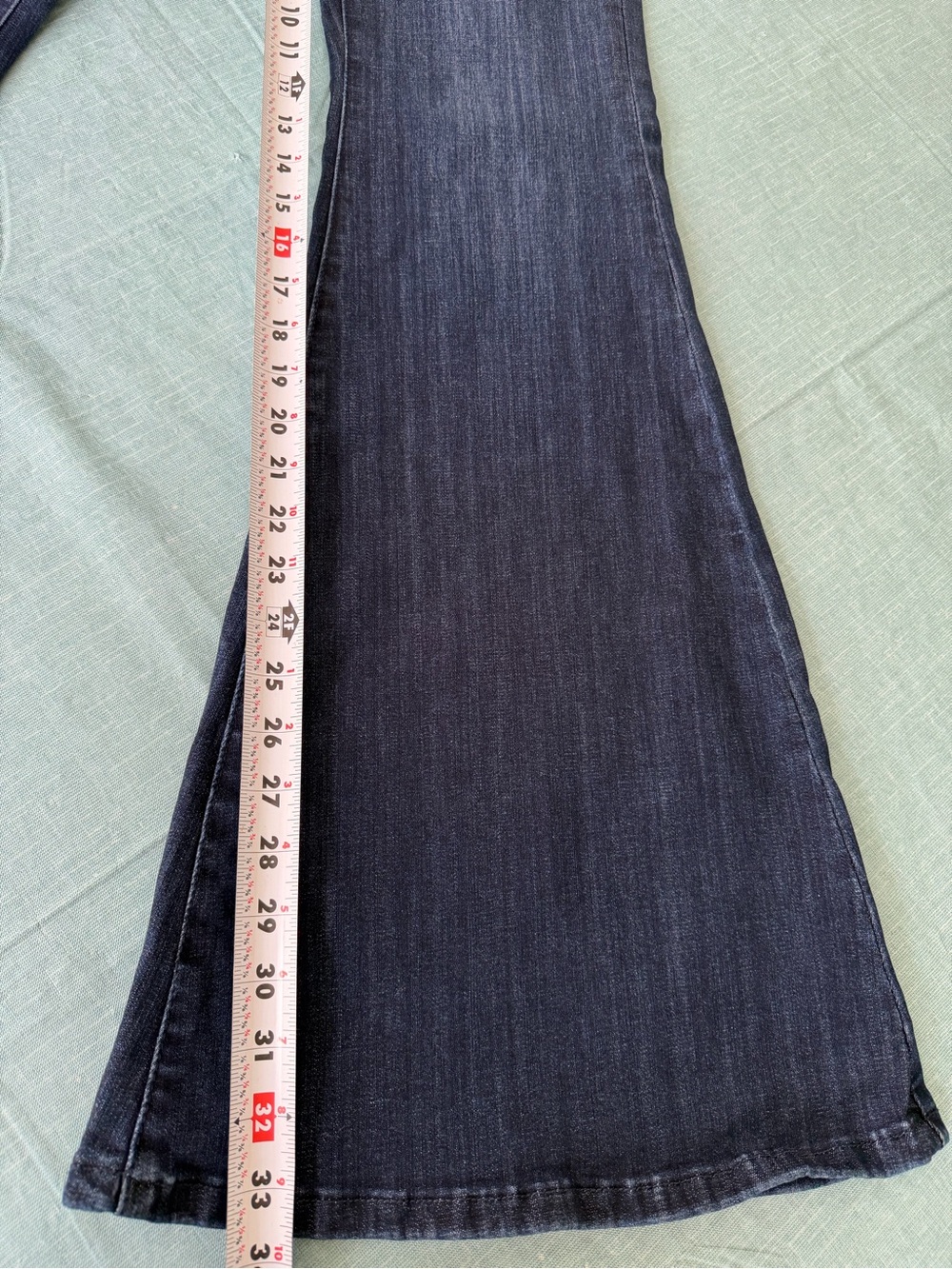 Judy Blue Pull On Super Flare Jeans High Waisted Dark Wash Size 5/27 - Picture 5 of 7
